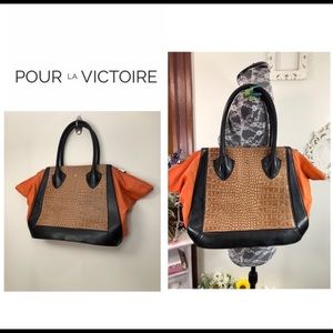 Pour la Victoire Large Leather Handbag